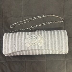 Elegant Silver Clutch Bag elegant